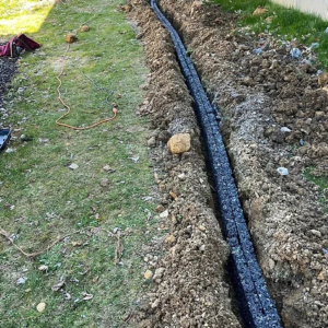 image of drainage planks installed